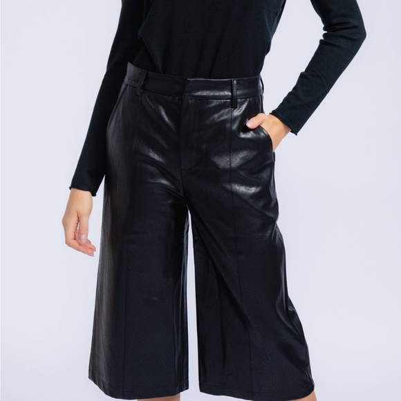 PU leather culottes pants - Picture 4 of 4